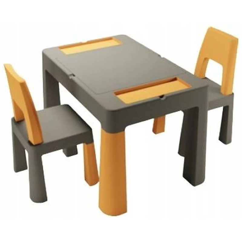 Комплект Tega TEGGI MULTIFUN стіл+2 стільці TI-011-172 graphite/mustard Комплект Tega TEGGI MULTIFUN стіл+2 стільці TI-011-172 graphite/mustard